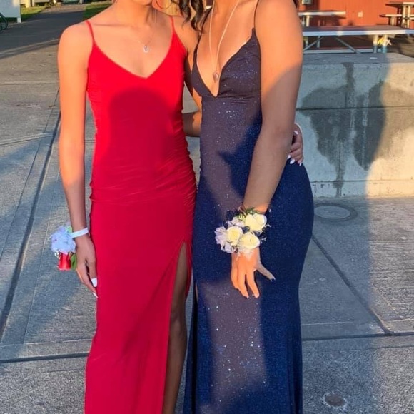 Navy blue sparkly dress!! - Picture 1 of 5